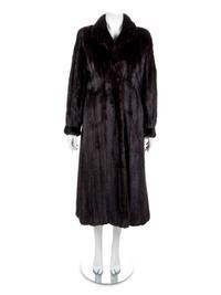 Bruno and Joseph Mink Long Coat with Hat, 1980-90s