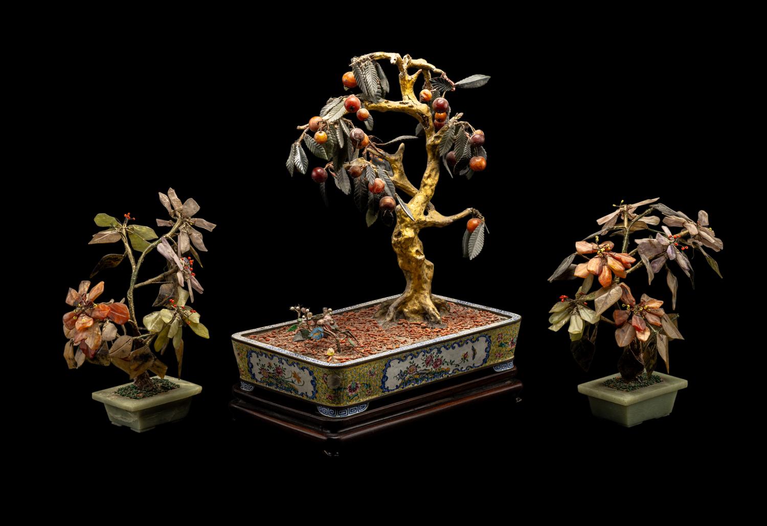 A Chinese Model of a Fruiting Tree in a Canton Enamel Planter