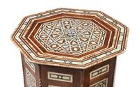 A Pair of Moorish Style Marquetry Octagonal Tables