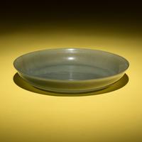 A Chinese Celadon Jade Dish, 19th Century — 清晚期 青玉盤