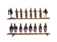 Award Winning Carvings, Zuni. Olla Bearers and Navajo Yei-e-be-chai Dance