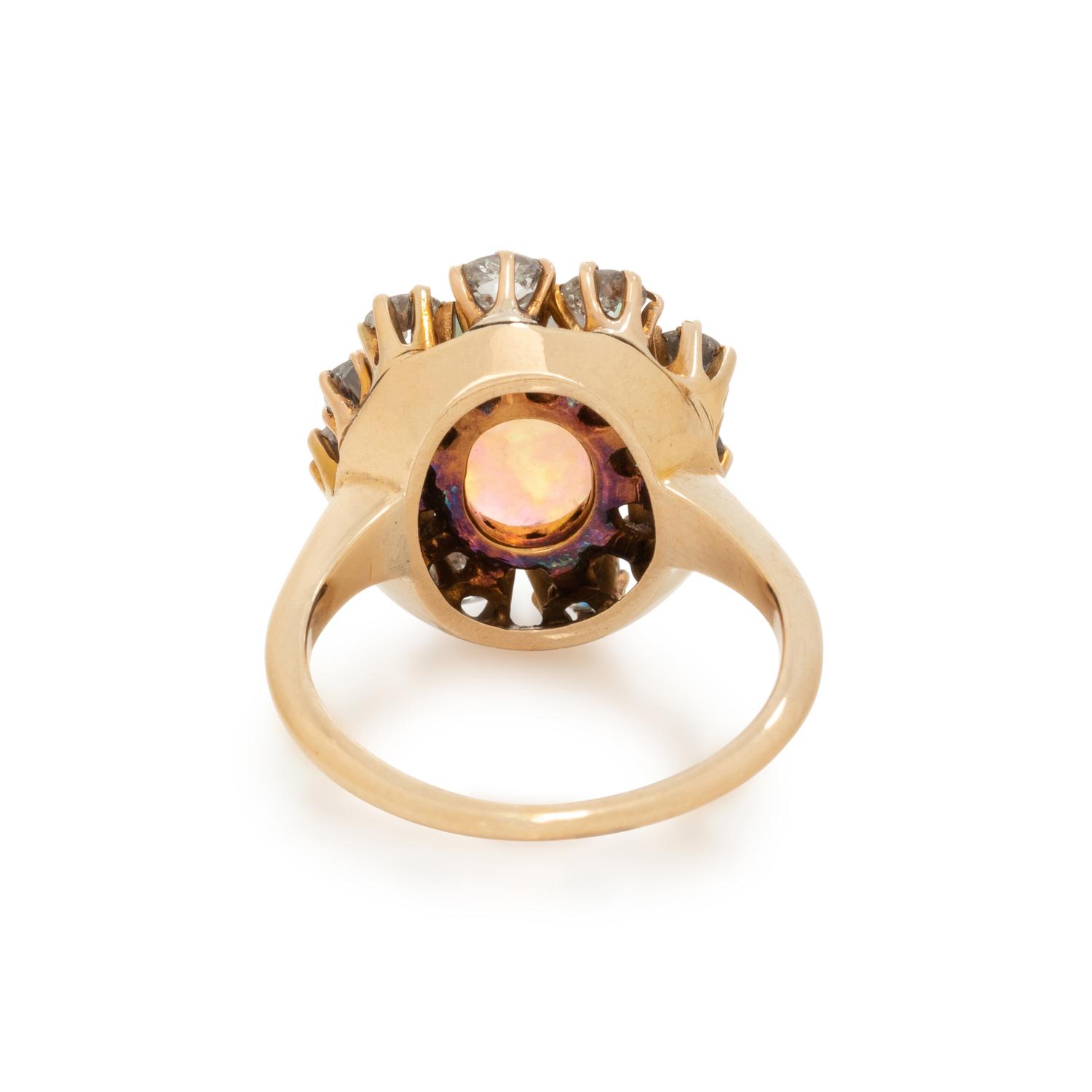 OPAL AND DIAMOND RING
