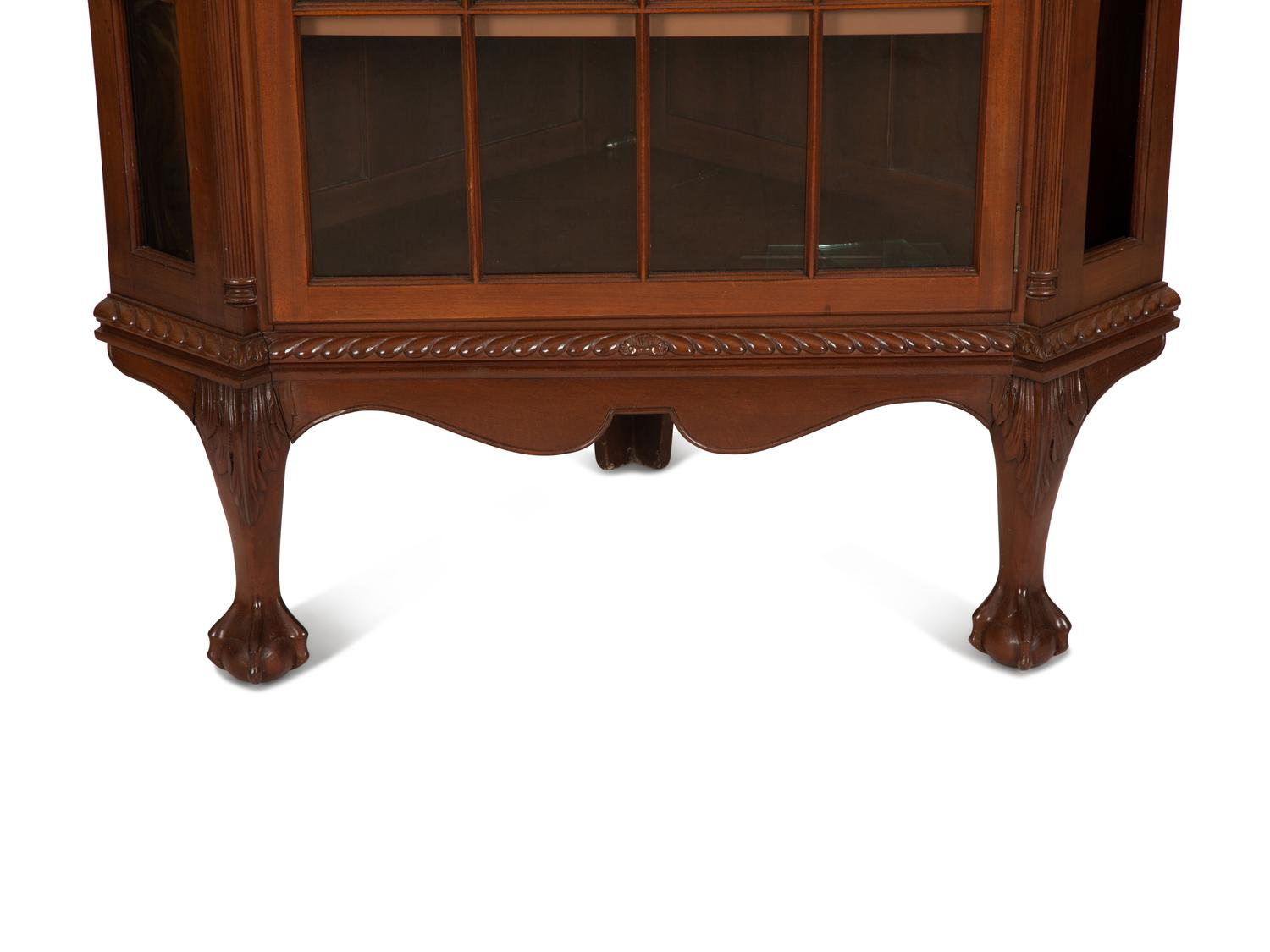 A Chippendale Style Mahogany Corner Cabinet