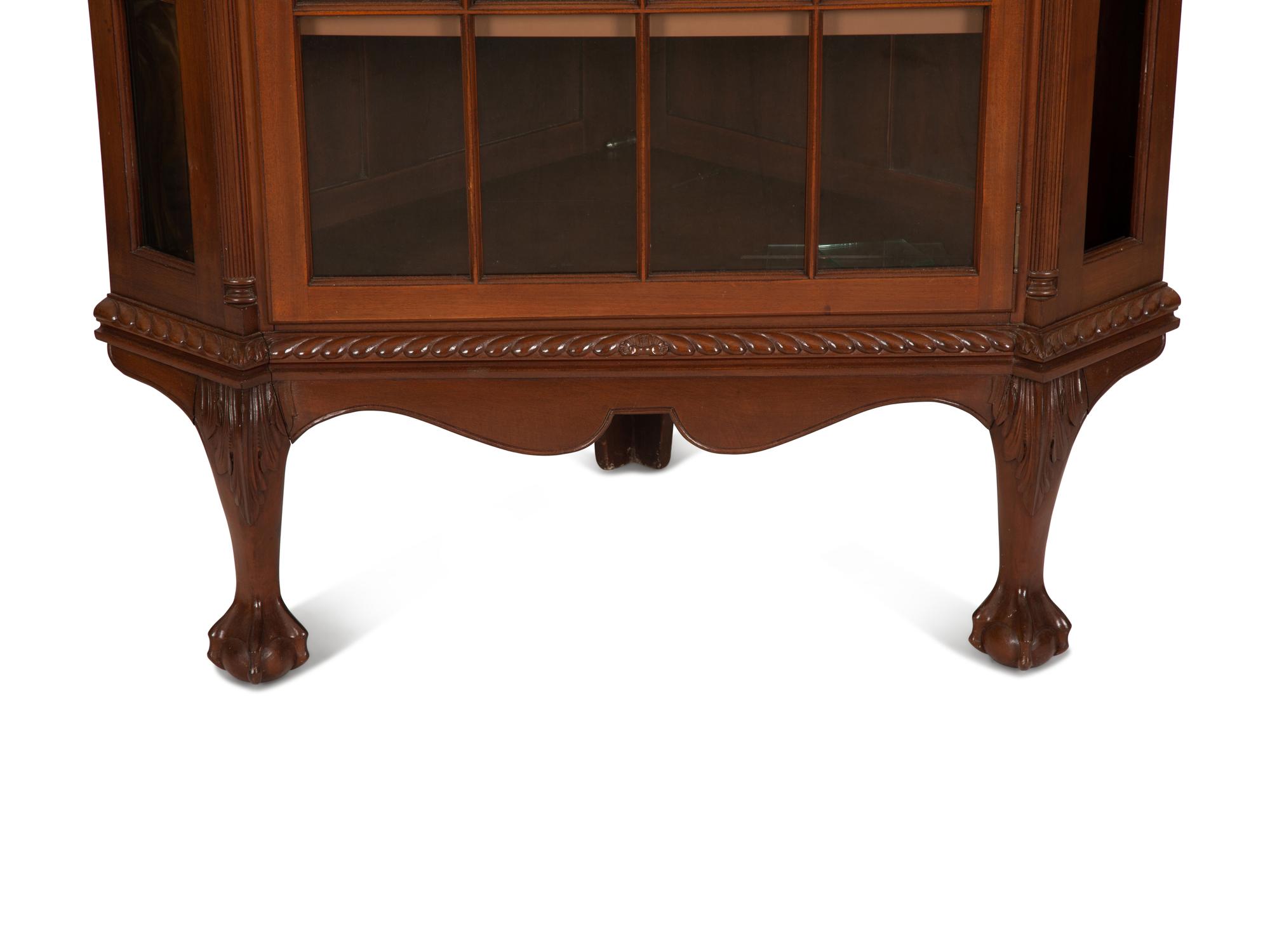 A Chippendale Style Mahogany Corner Cabinet
