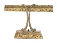 A Claude Lumiere Faux Snakeskin Desk Lamp — 20TH CENTURY