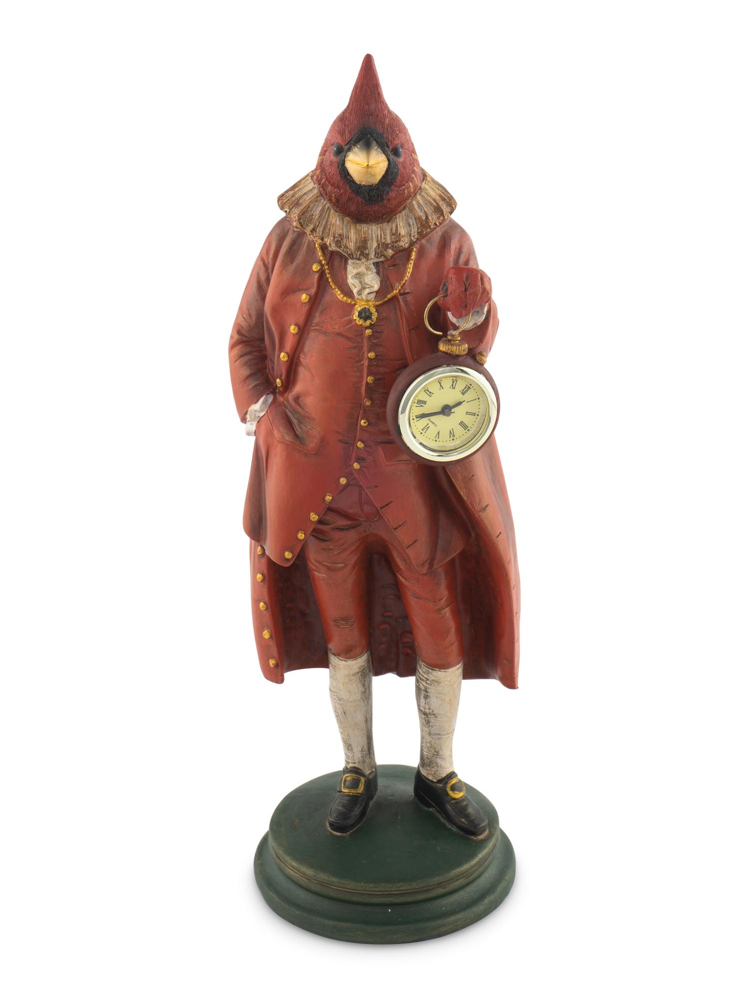 A Polychrome Resin Figural Clock