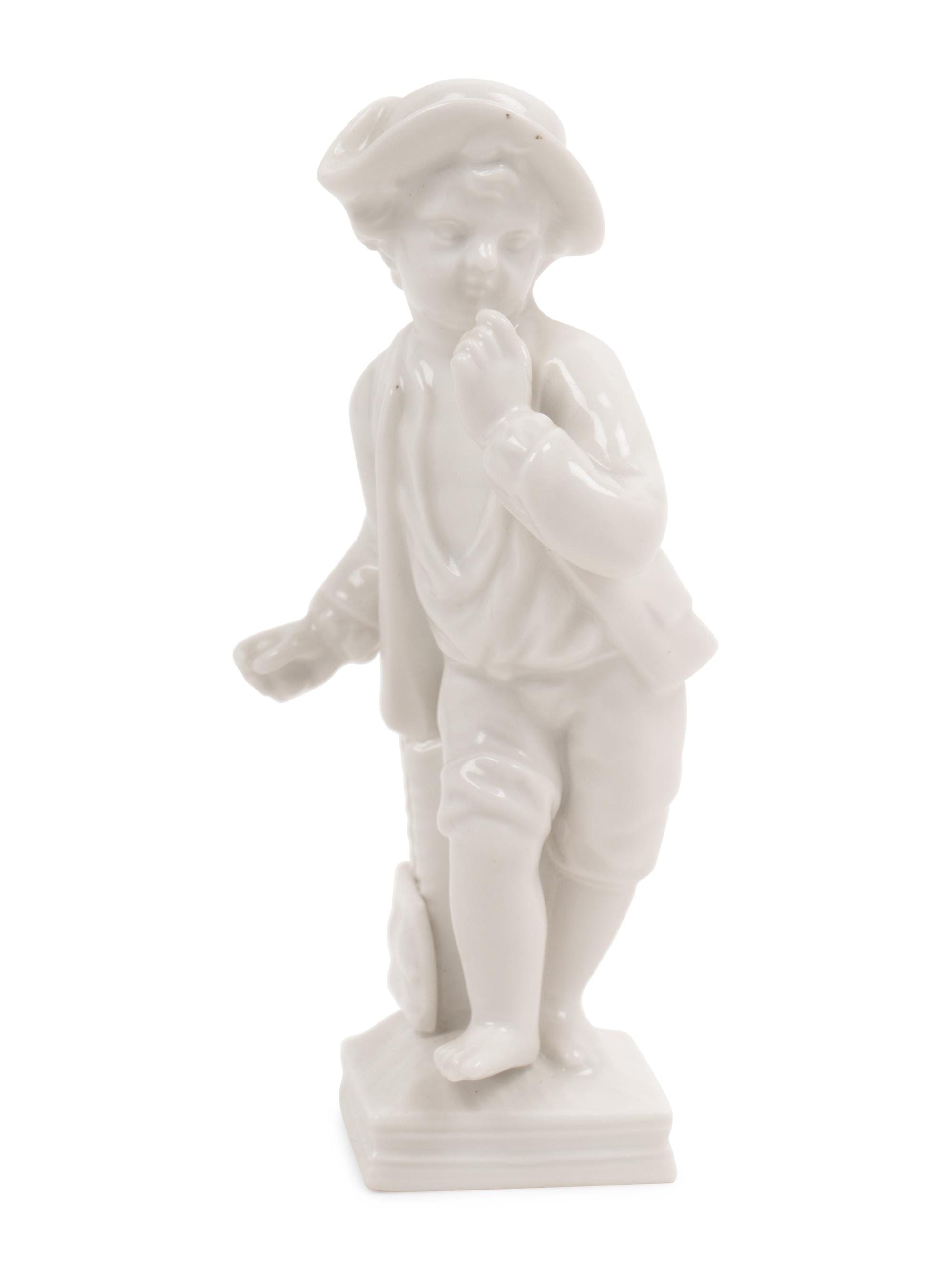 A Group of Seven White Porcelain Articles