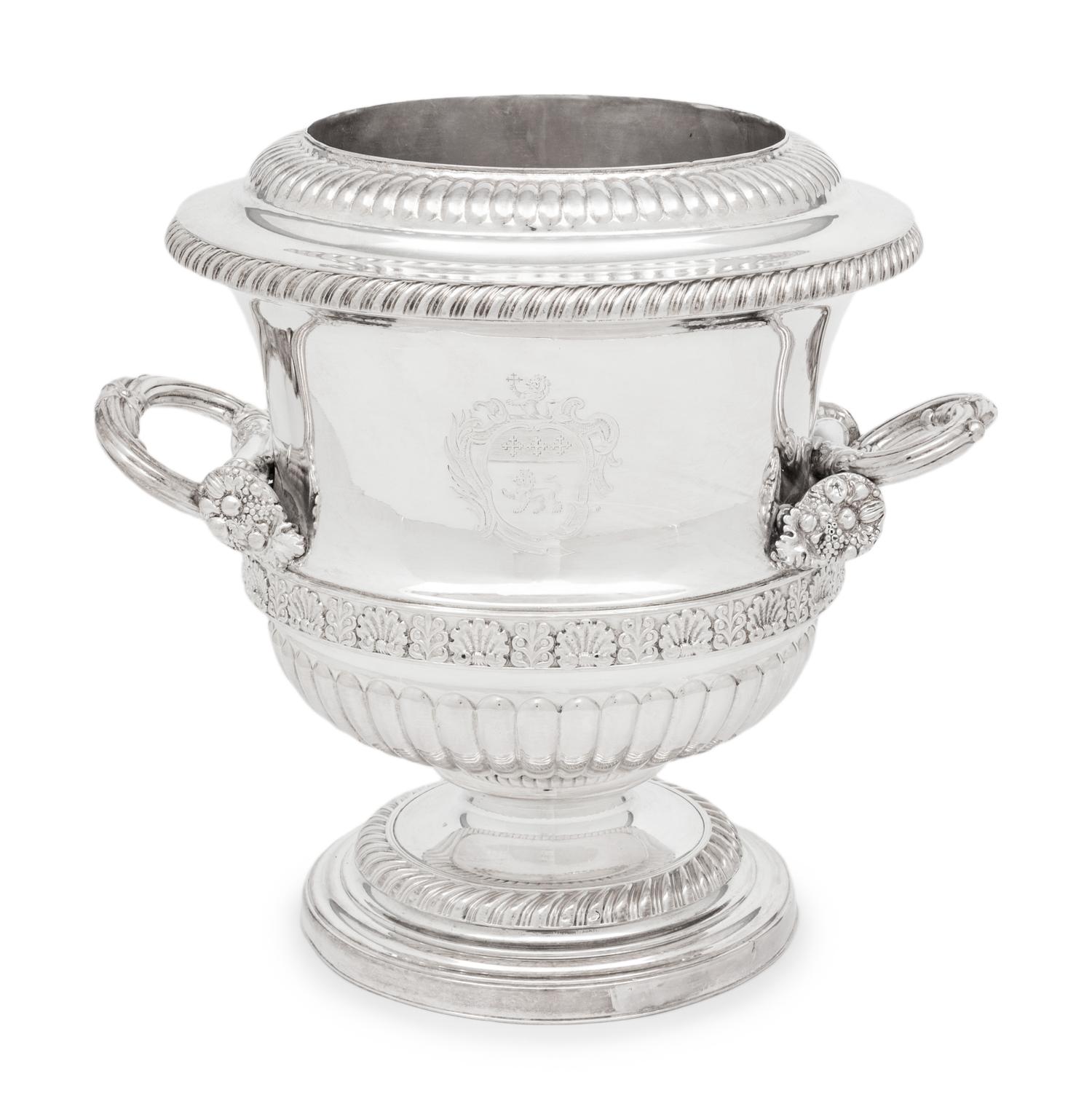 An English Silver-Plate Wine Cooler