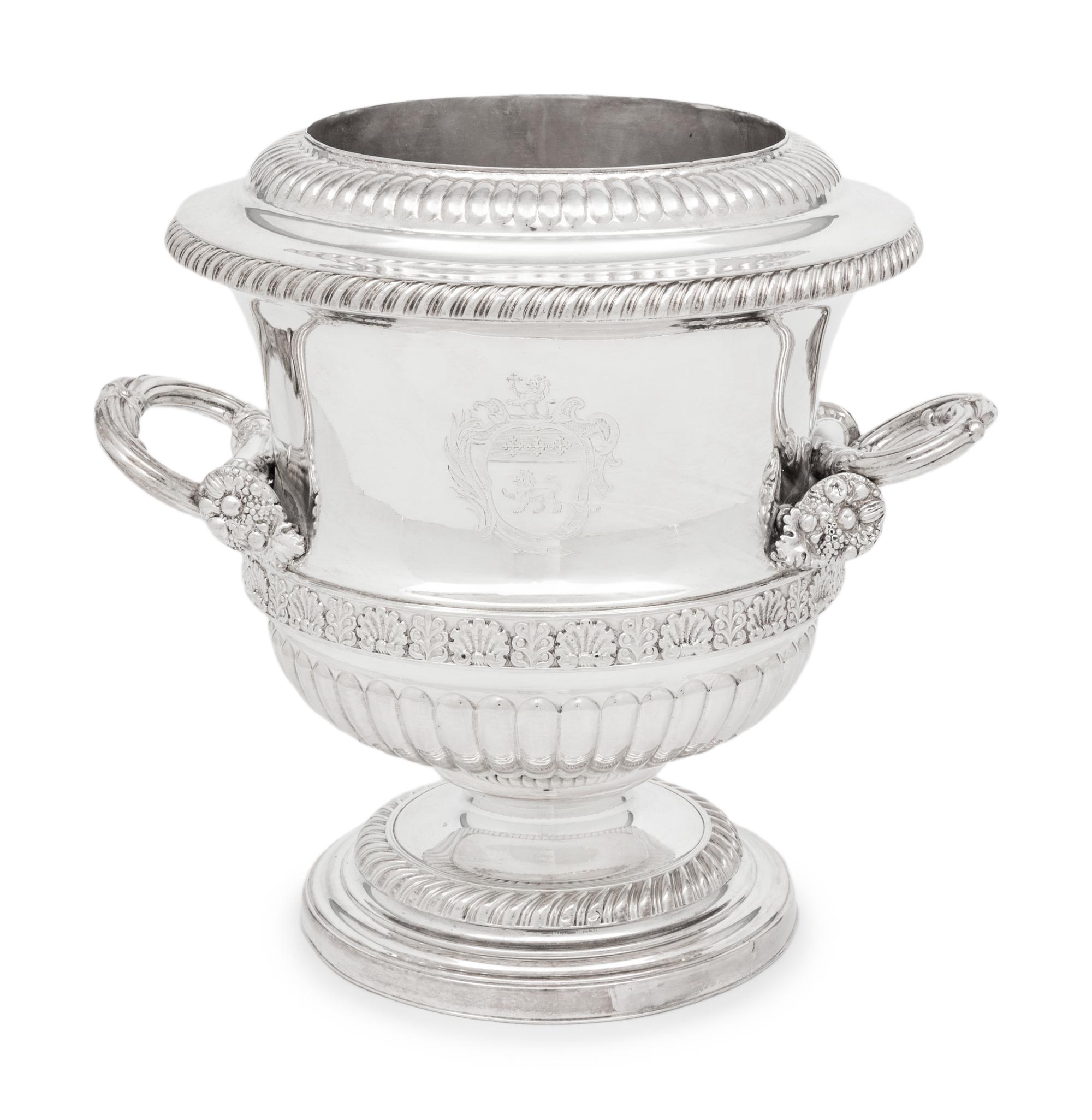 An English Silver-Plate Wine Cooler