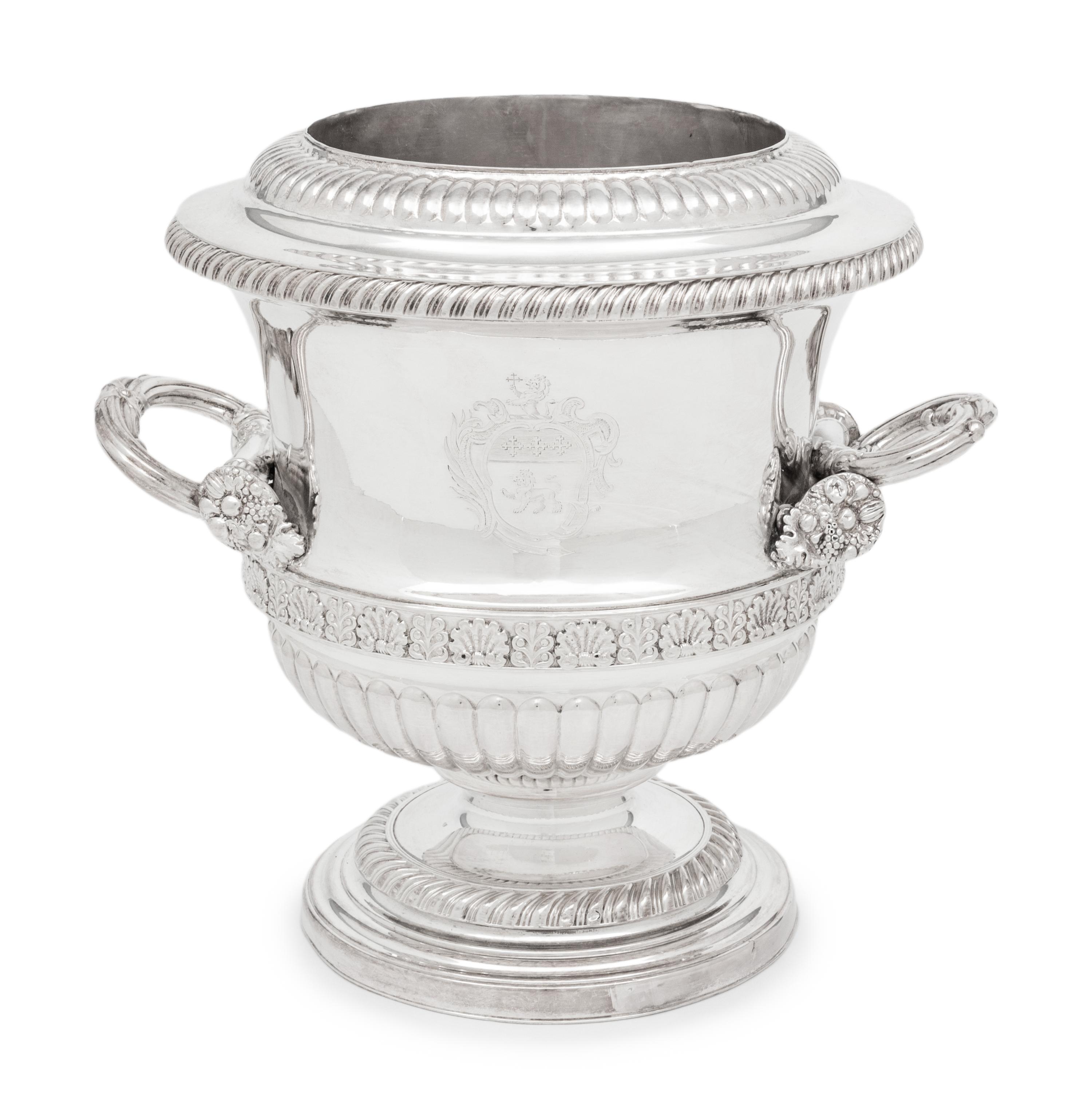 An English Silver-Plate Wine Cooler