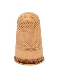 A 14-Karat Yellow Gold Thimble