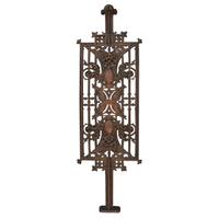 A Sullivan Designed Copper Over Iron Stair Baluster from Schlesinger and Mayer Department Store 10" W x 1" D x 31" H — United States, 1899