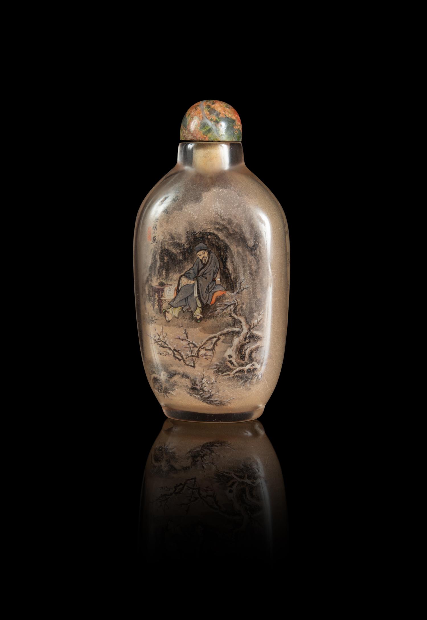 An Inside Painted Glass Snuff Bottle
