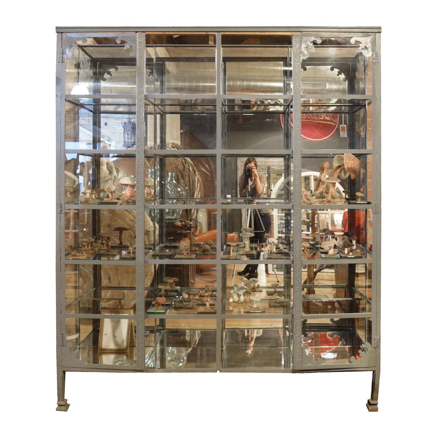 A Pair of Glass and Steel Showcases from the University of Buenos Aires 78.5" W x 15.5" D x 95" H — Argentina, 20th Century