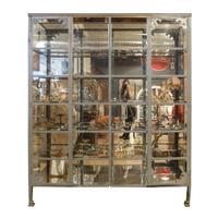 A Pair of Glass and Steel Showcases from the University of Buenos Aires 78.5" W x 15.5" D x 95" H — Argentina, 20th Century
