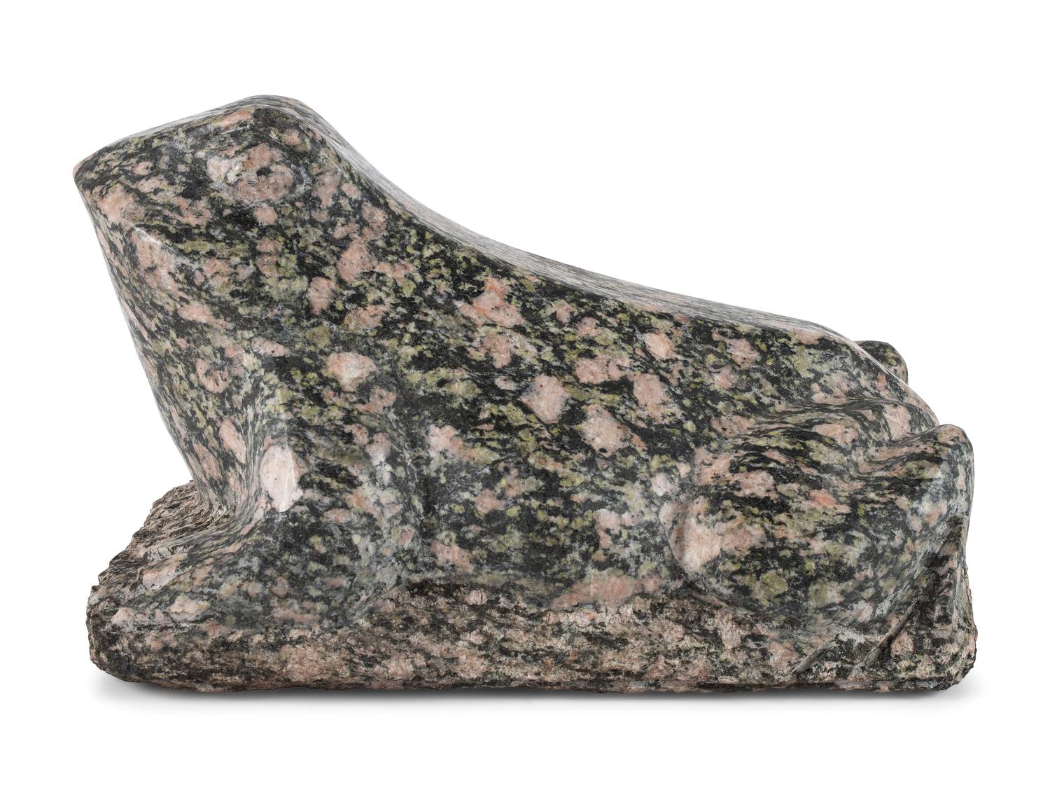 A Carved Marble Garden Frog