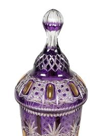 A Pair of Large Bohemian Gilt-Decorated Cut Glass Pokals