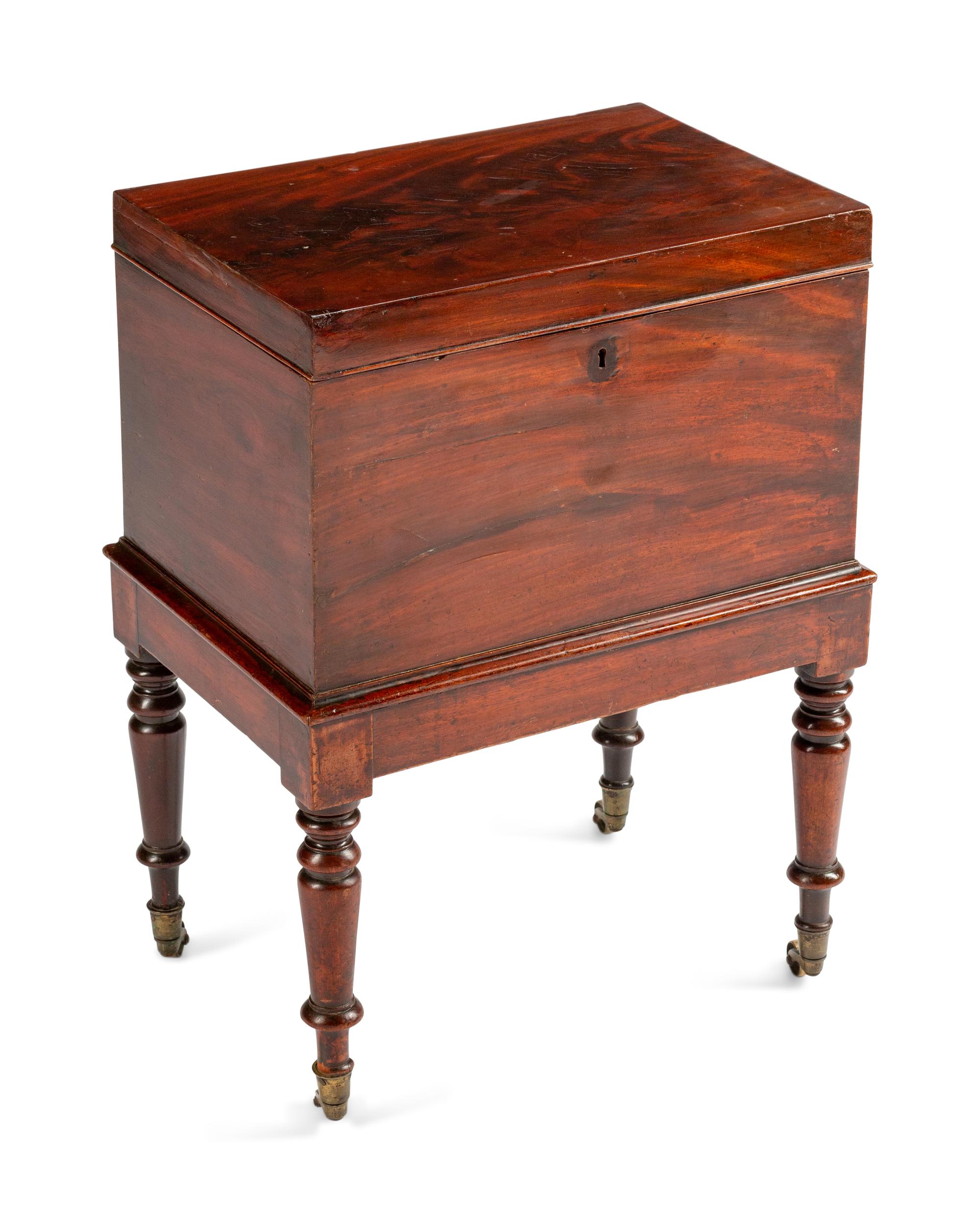 A Late George III Mahogany Cellarette on Stand — EARLY 19TH CENTURY