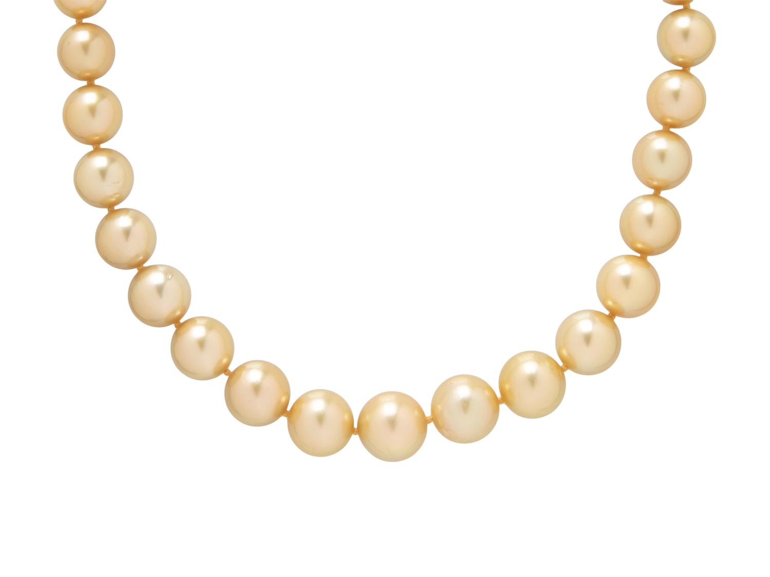 GOLDEN CULTURED PEARL NECKLACE