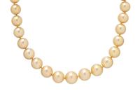 GOLDEN CULTURED PEARL NECKLACE