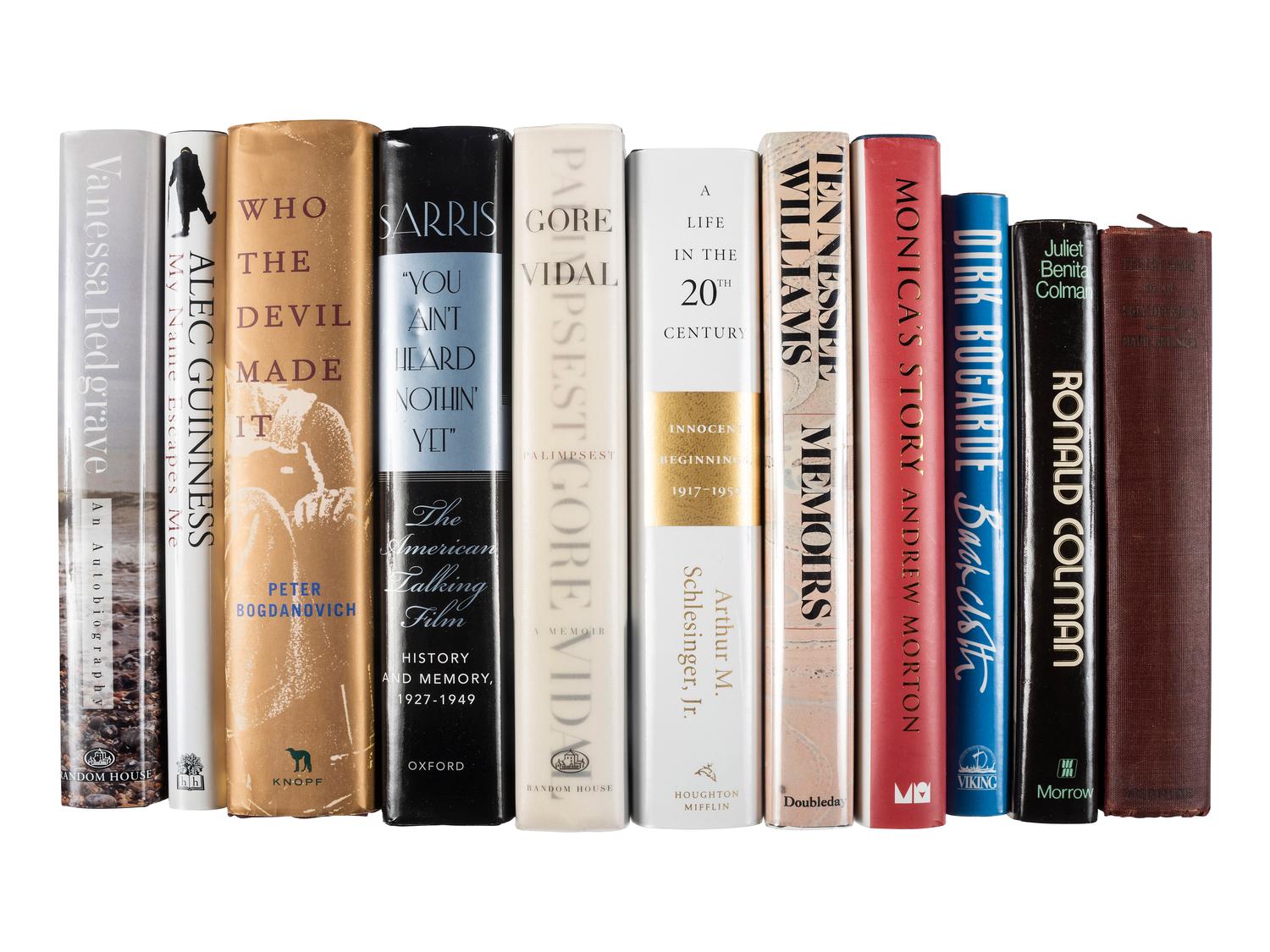 [HOLLYWOOD]. A group of 11 works, many with connections to film and entertainment, all SIGNED copies, comprising: