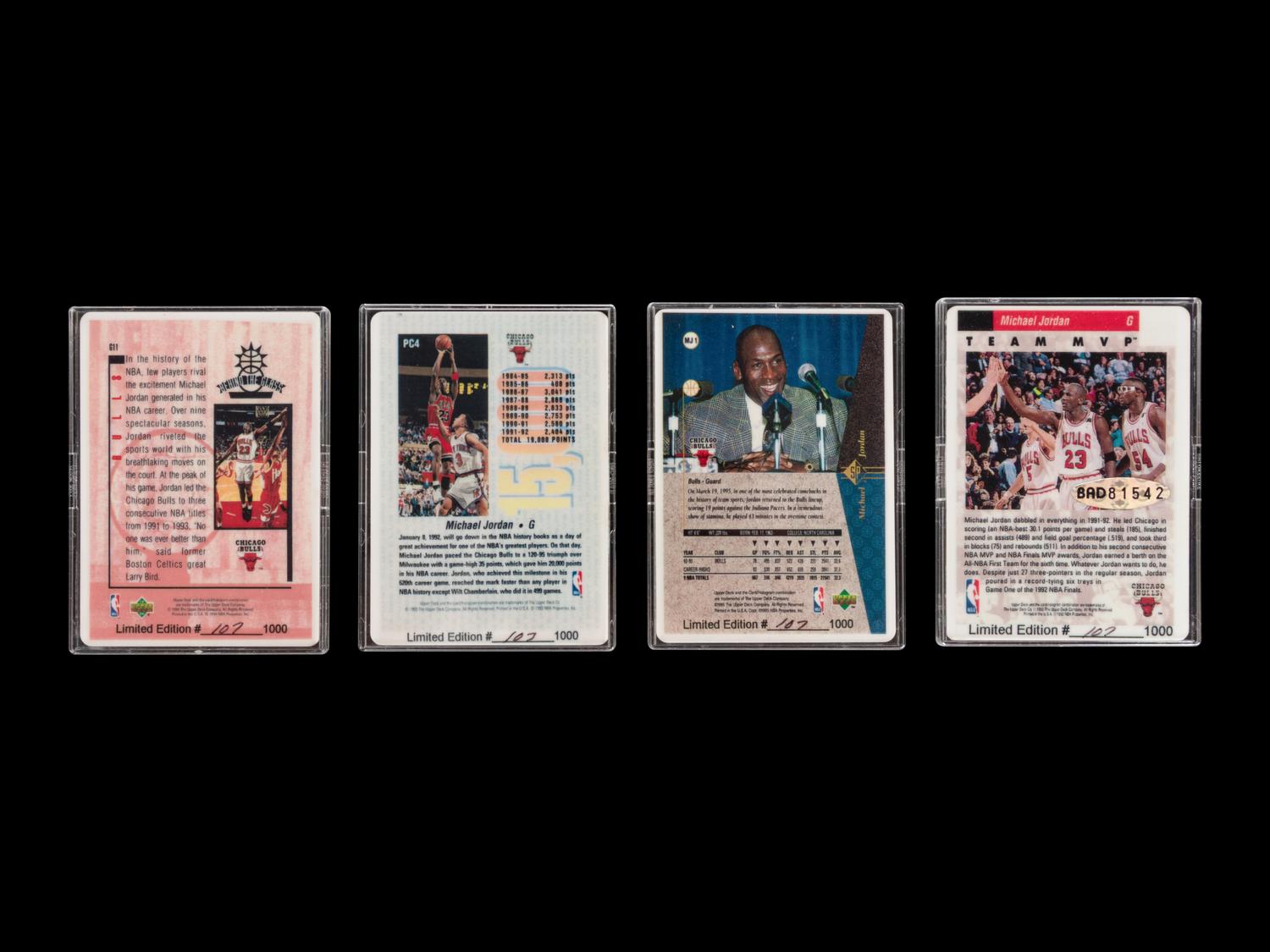 A Michael Jordan Signature Series Set of Basketball Cards Including Signed Autograph Card (Upper Deck Authenticated),