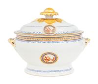 A Chinese Export Porcelain Tureen and Cover with Underplate