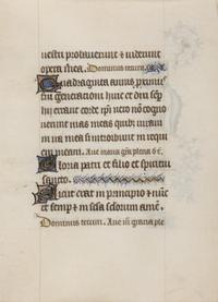 FOUR ILLUMINATED LEAVES FROM ASSORTED BOOKS OF HOURS FROM FRANCE, ITALY, AND THE NETHERLANDS