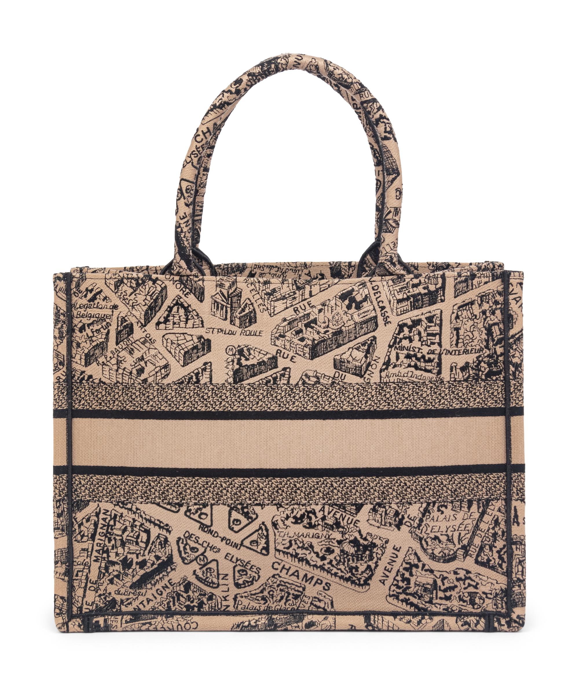 CHRISTIAN DIOR 'PLAN DE PARIS' BOOK TOTE
