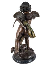 A Bronze Cherub Sculpture, After Houdon
