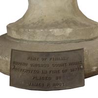 A Carved Limestone Finial from the Second Chicago Courthouse 44" W x 44" D x 53" H — United States, Circa 1935