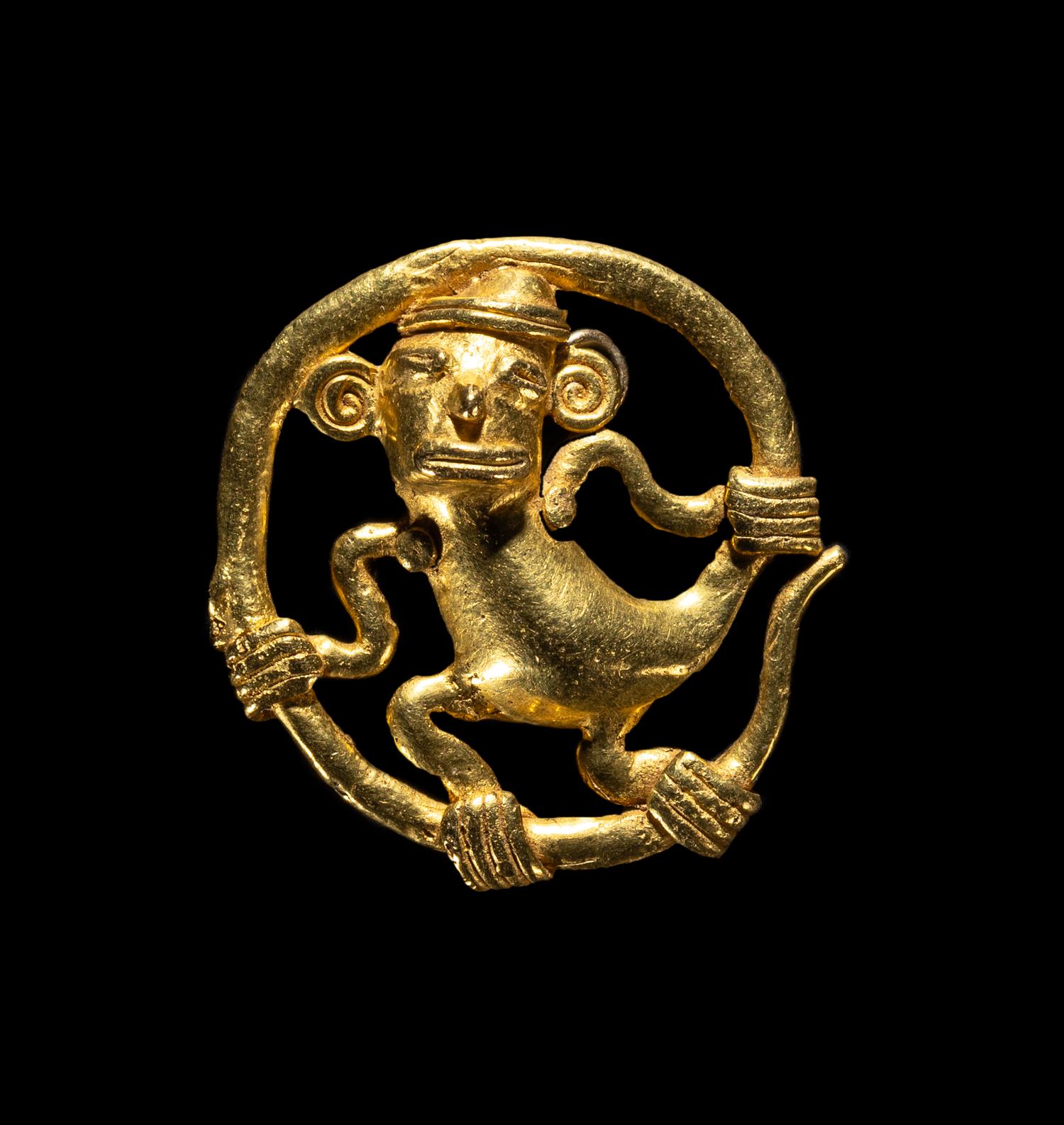 A Veraguas Gold Monkey Pendant