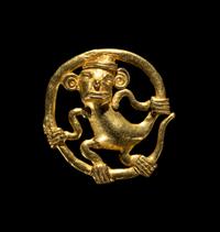 A Veraguas Gold Monkey Pendant