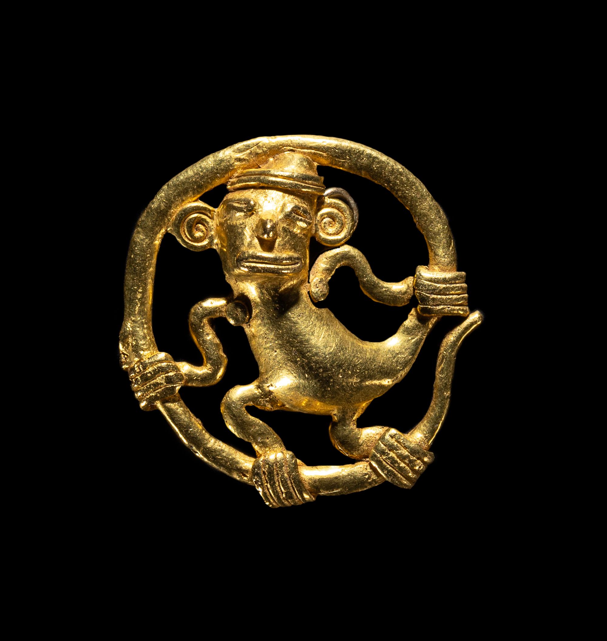 A Veraguas Gold Monkey Pendant