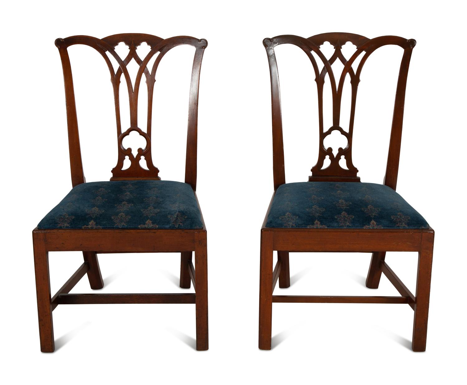 A Pair of American Chippendale Mahogany Side Chairs