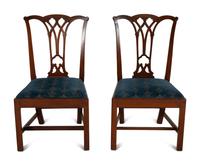 A Pair of American Chippendale Mahogany Side Chairs