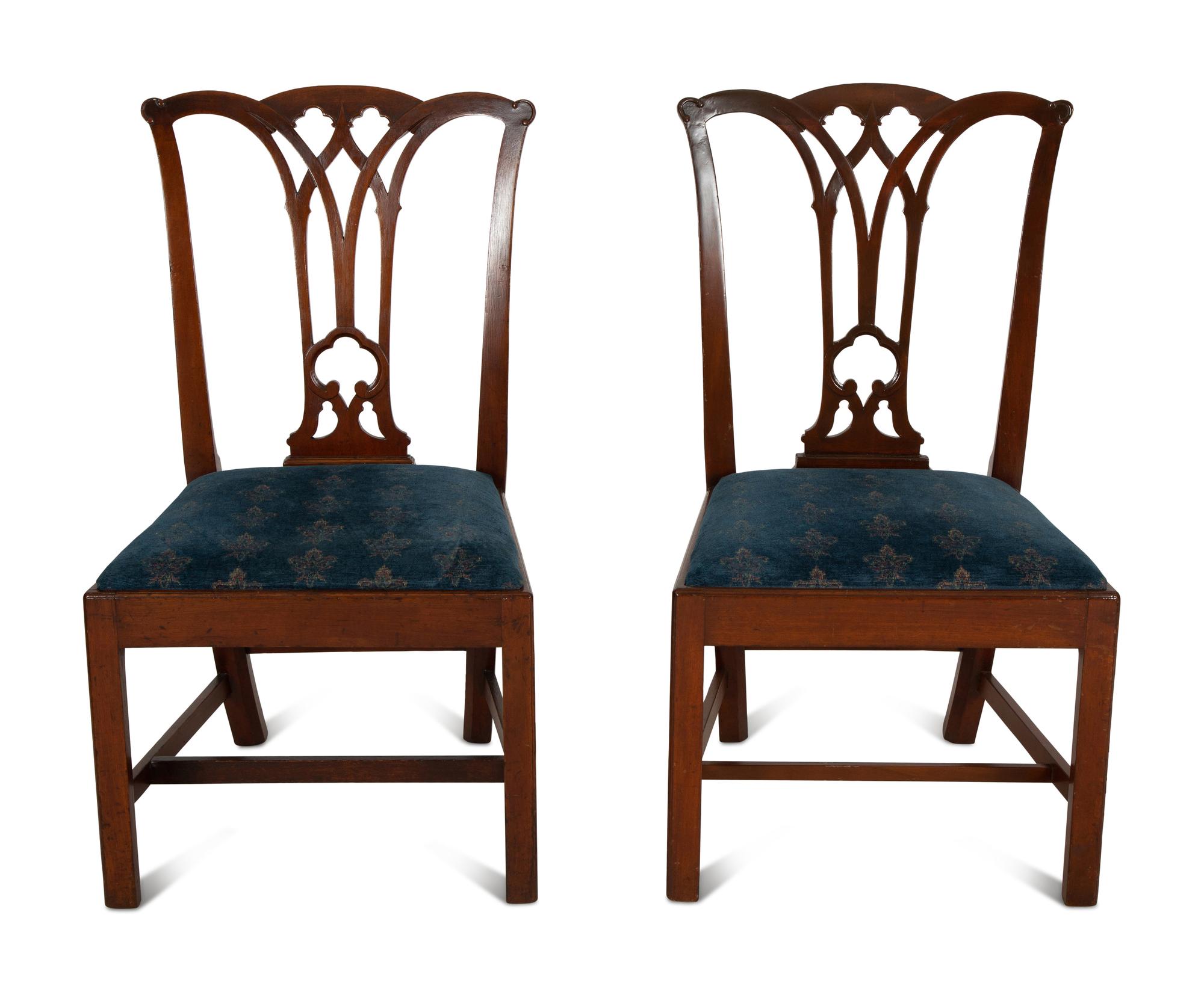 A Pair of American Chippendale Mahogany Side Chairs