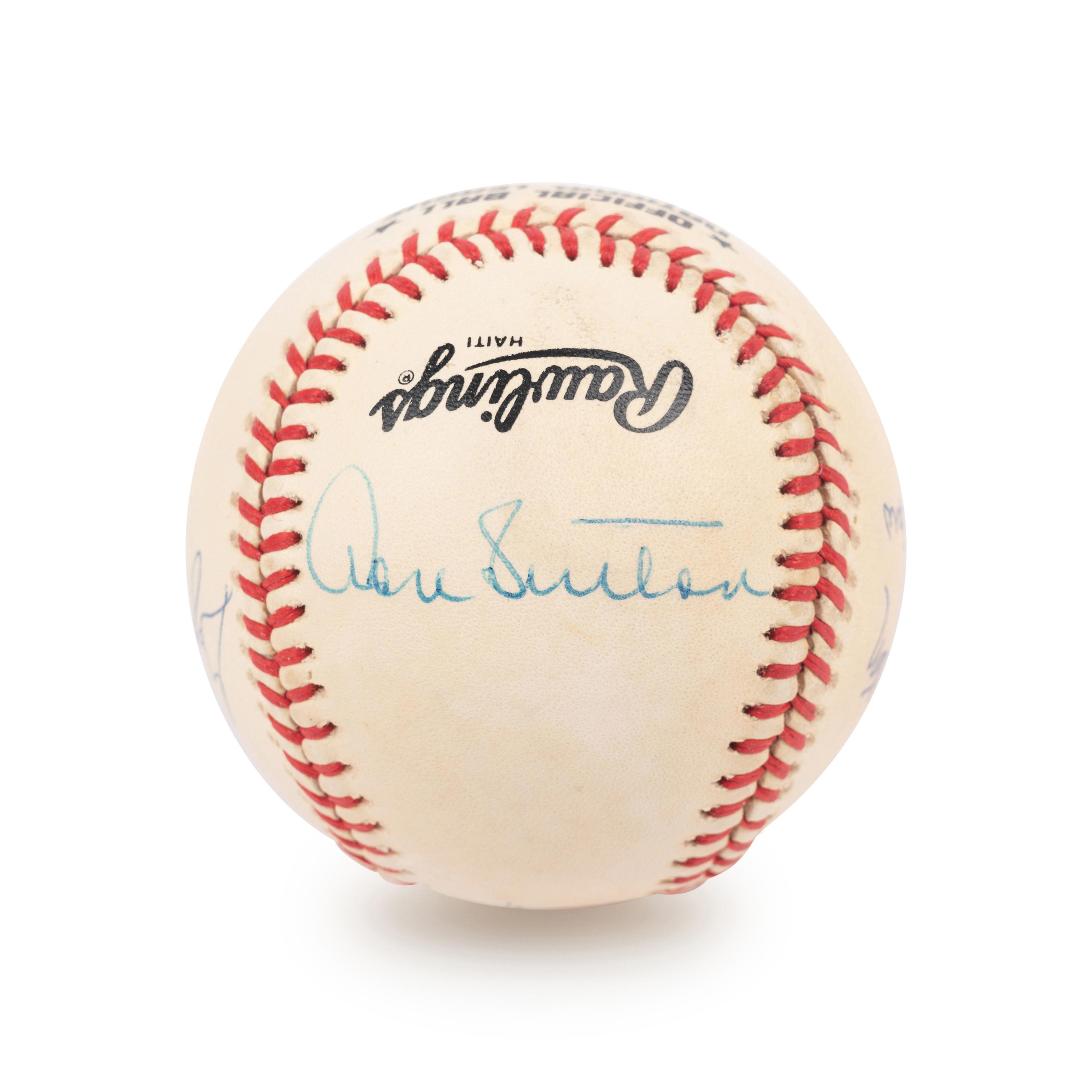 A 300 Win Pitchers Signed Autograph Baseball, Seven Signatures Including Tom Seaver (Beckett Authentication Services BAS Certified)
