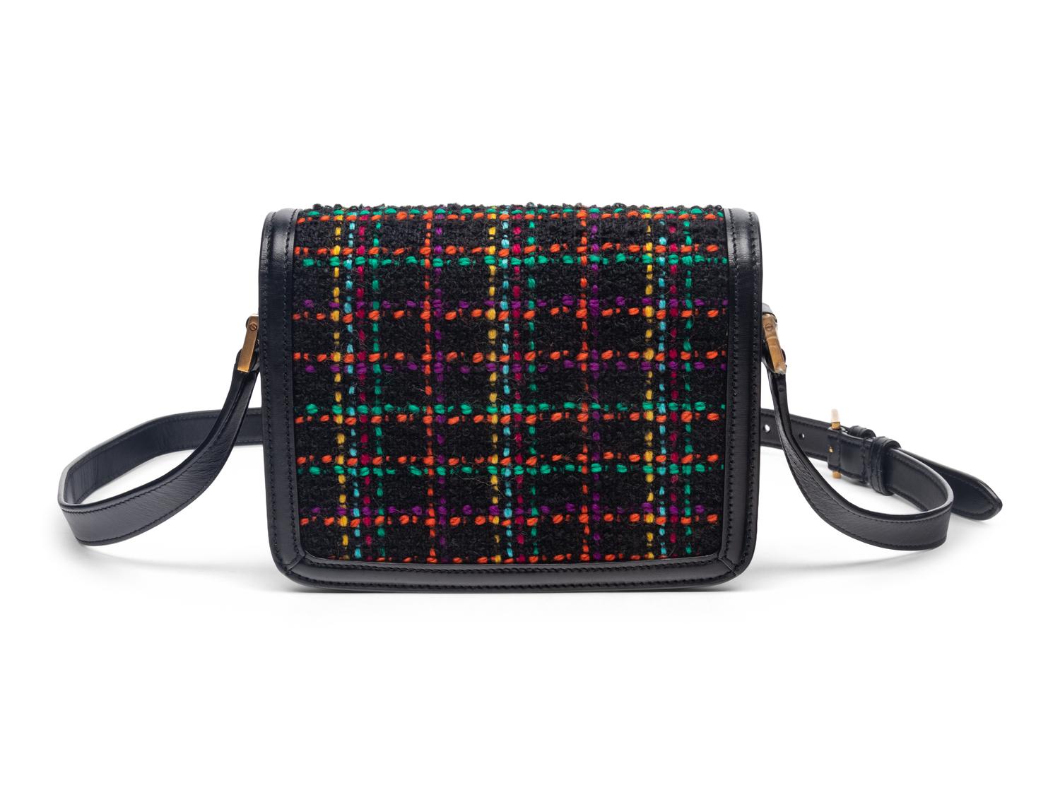 SAINT LAURENT, TWEED SOLFERINO BAG
