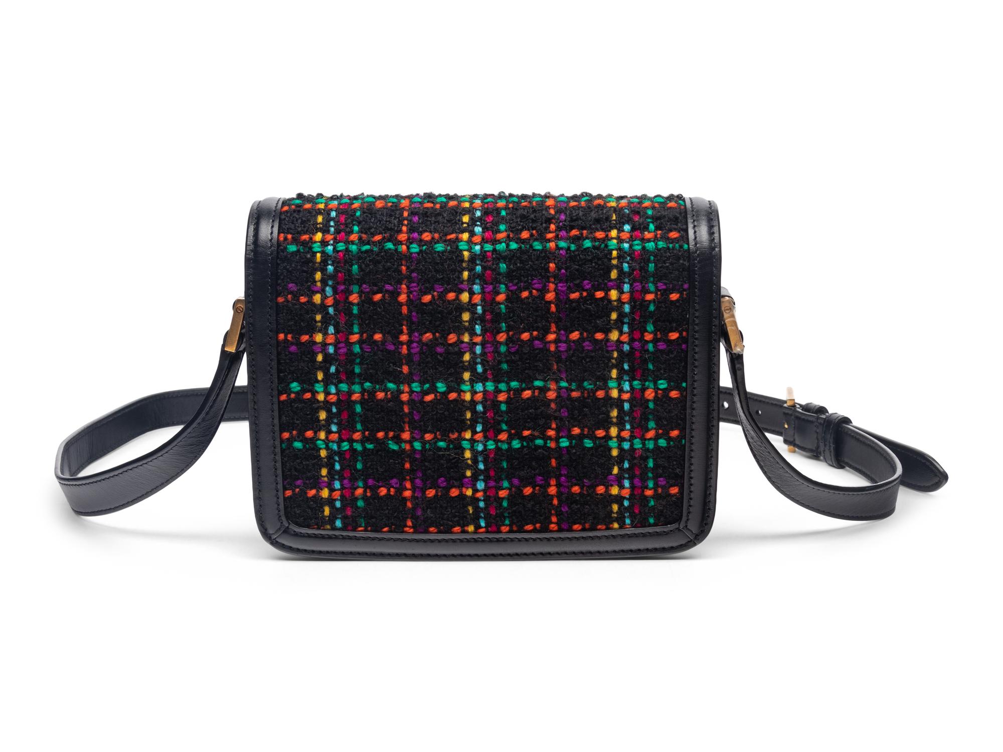 SAINT LAURENT, TWEED SOLFERINO BAG