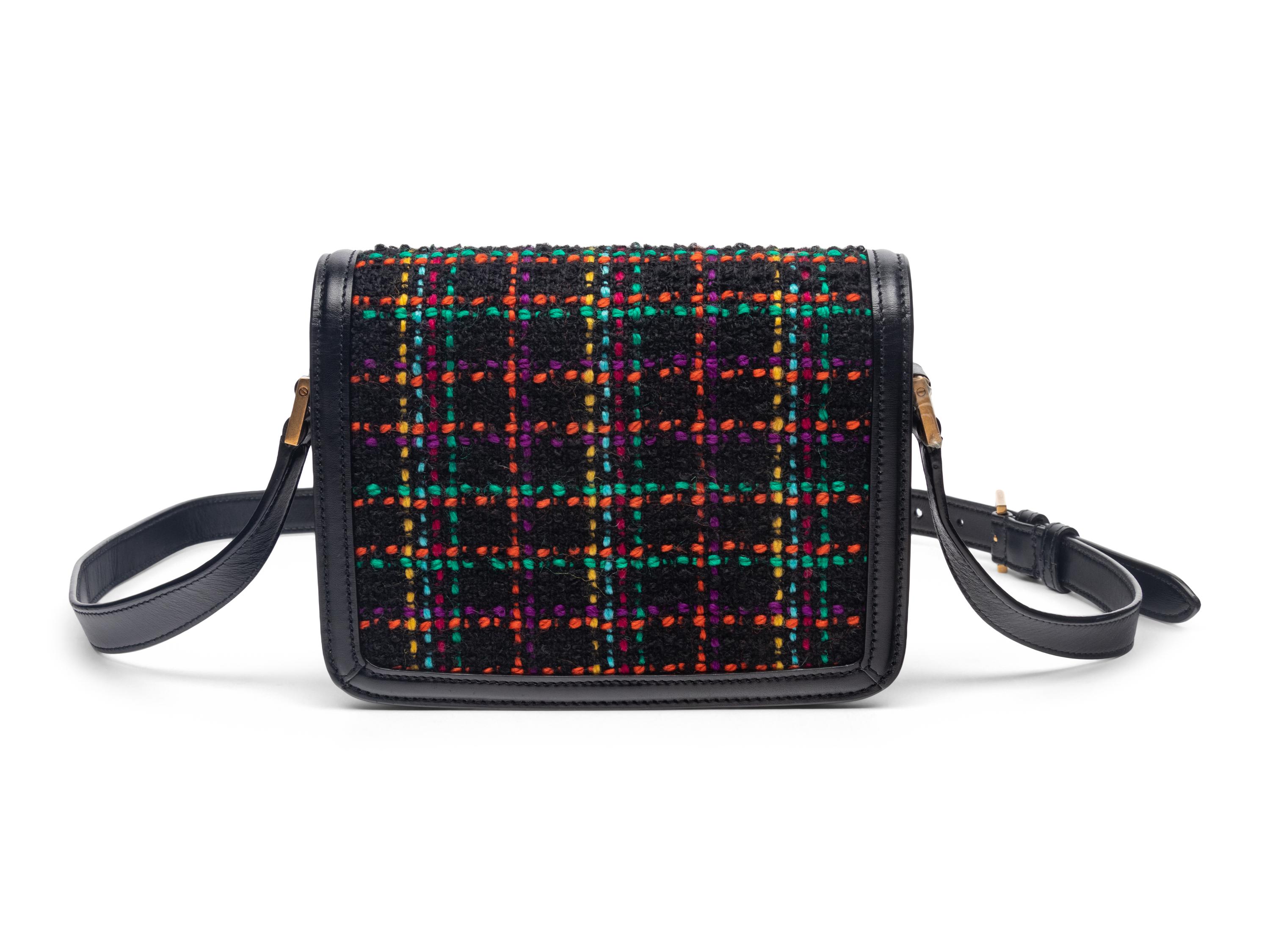 SAINT LAURENT, TWEED SOLFERINO BAG