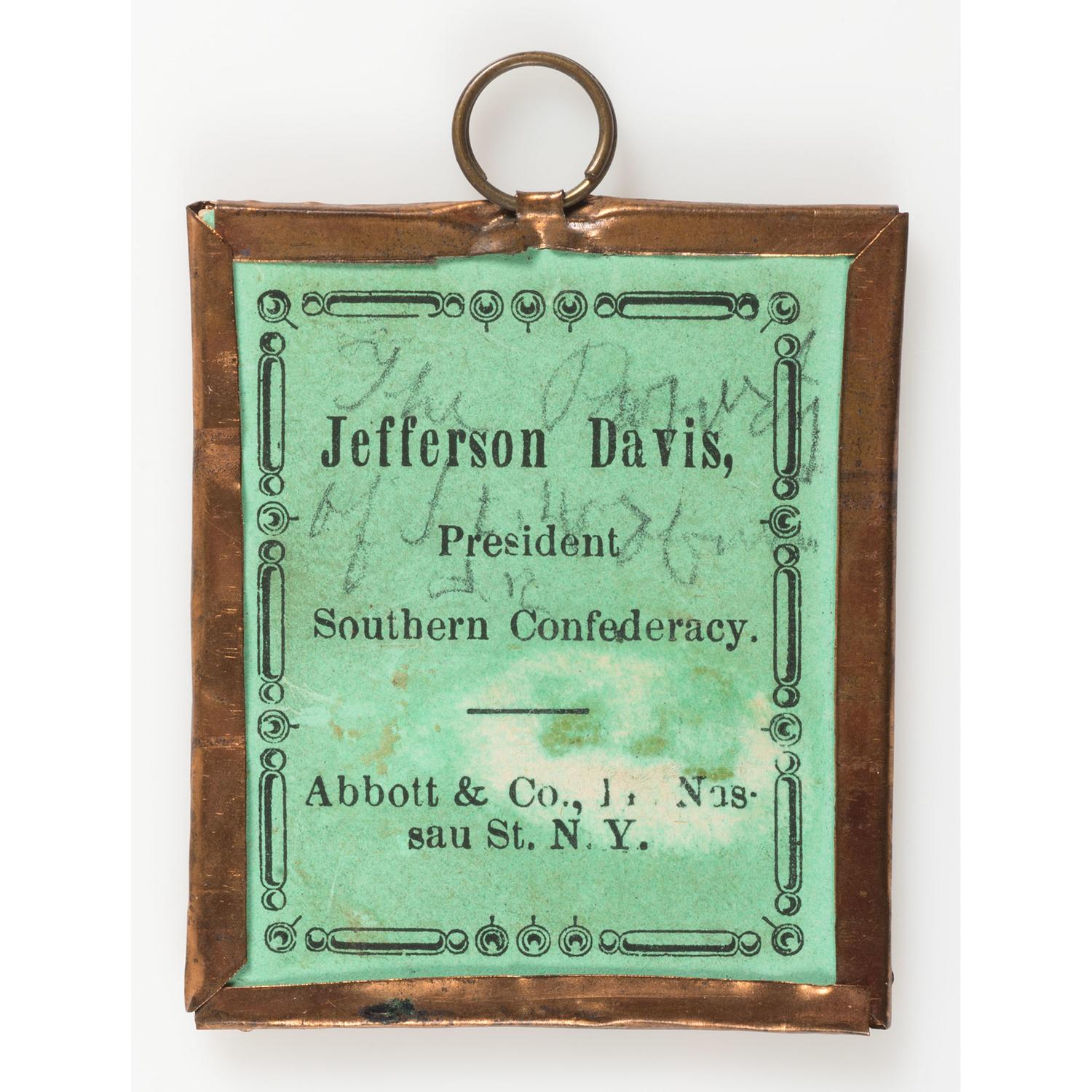 Jefferson Davis Sixteenth Plate Abbott Tintype