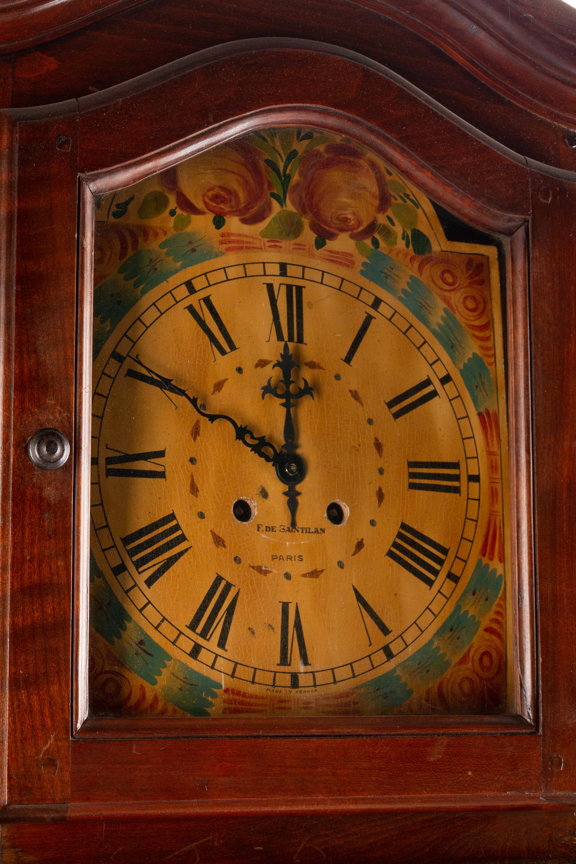 A French Provincial Walnut Longcase Clock — THE DIAL SIGNED F. DE GAINTILAN, PARIS