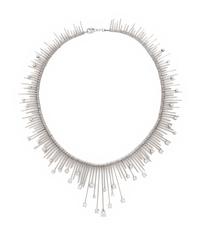 WHITE GOLD AND DIAMOND FRINGE NECKLACE