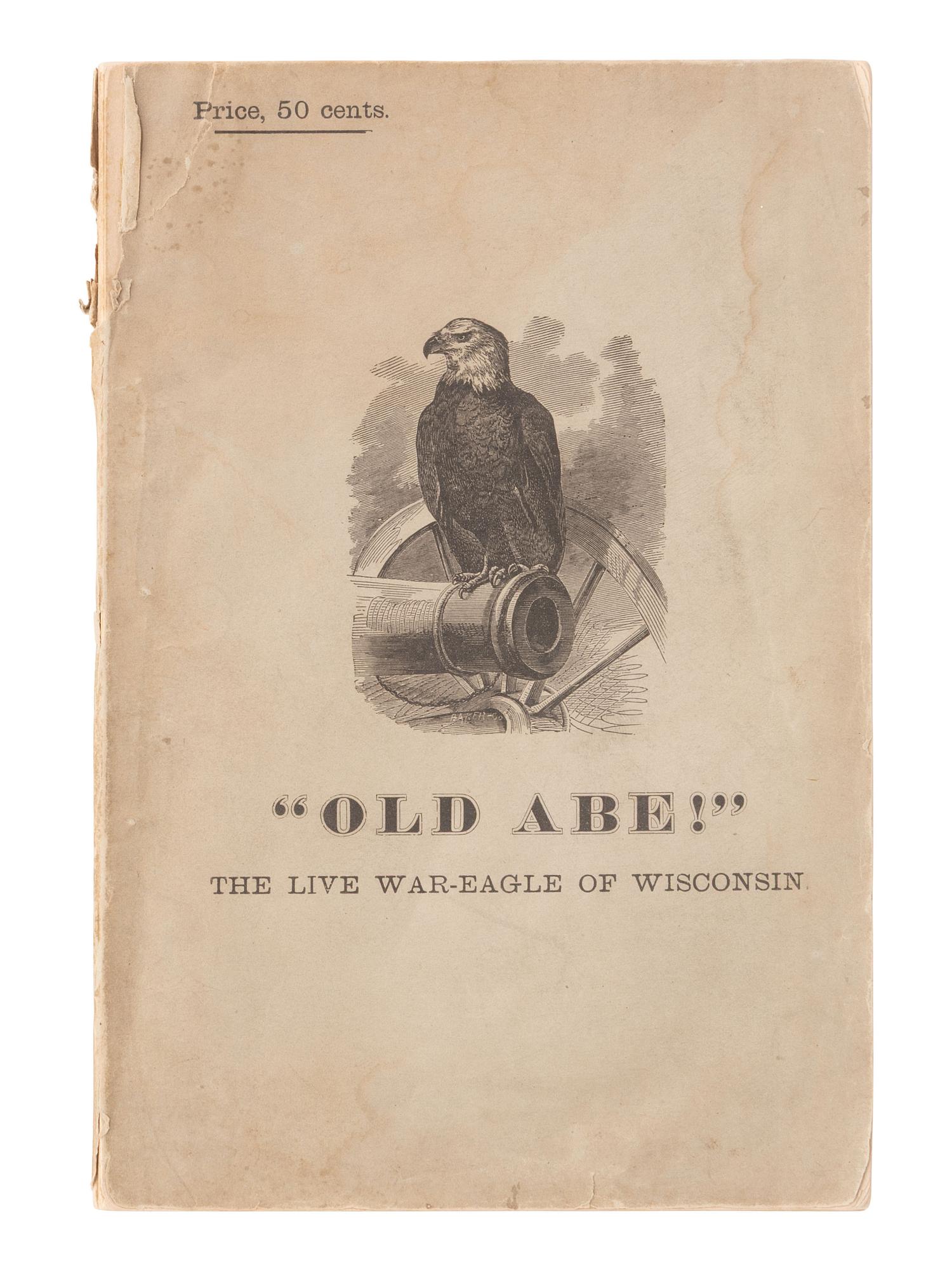 [CIVIL WAR] 11 items identified to 8th Wisconsin bald eagle mascot "Old Abe" incl. CDVs and booklet.
