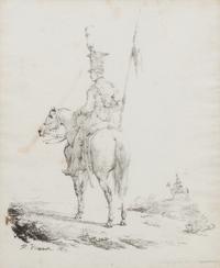 Antoine Charles Horace Vernet, (French, 1758-1836), Le lancier en vedette, 1816