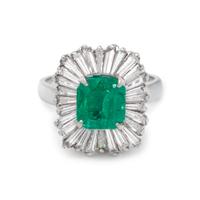EMERALD AND DIAMOND CONVERTIBLE RING/PENDANT