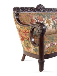 A Karpen Carved Mahogany Sofa