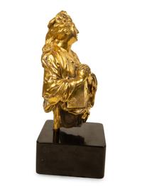 An North Italian Baroque Gilt Bronze Altarpiece Fragment Depicting Saint Catherine