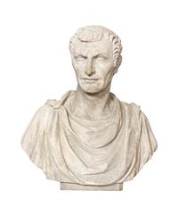 A Cast Stone Bust of a Man